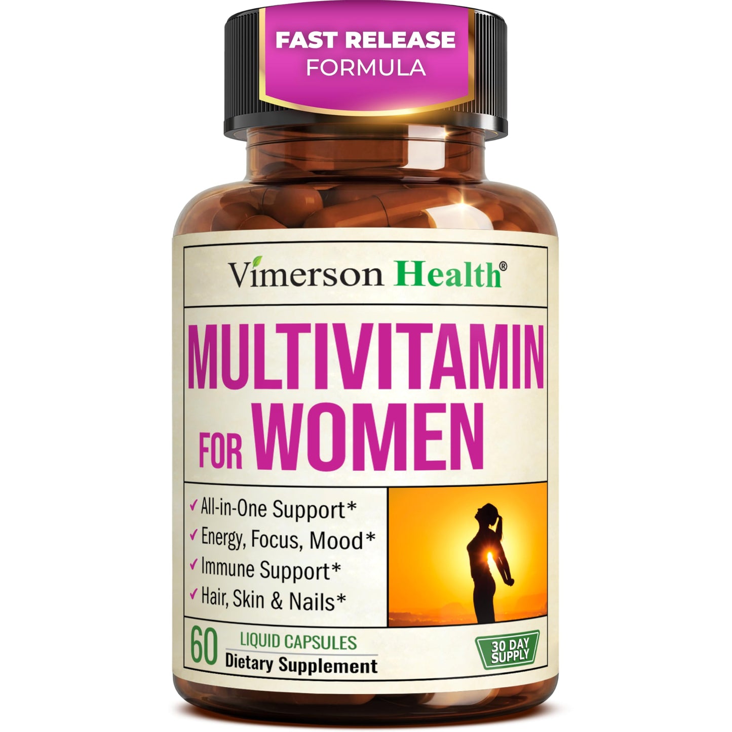 Multivitamin for Women with Vitamins and Minerals for Energy, Focus and Immune Health – Premium Daily Womens Multivitamins
