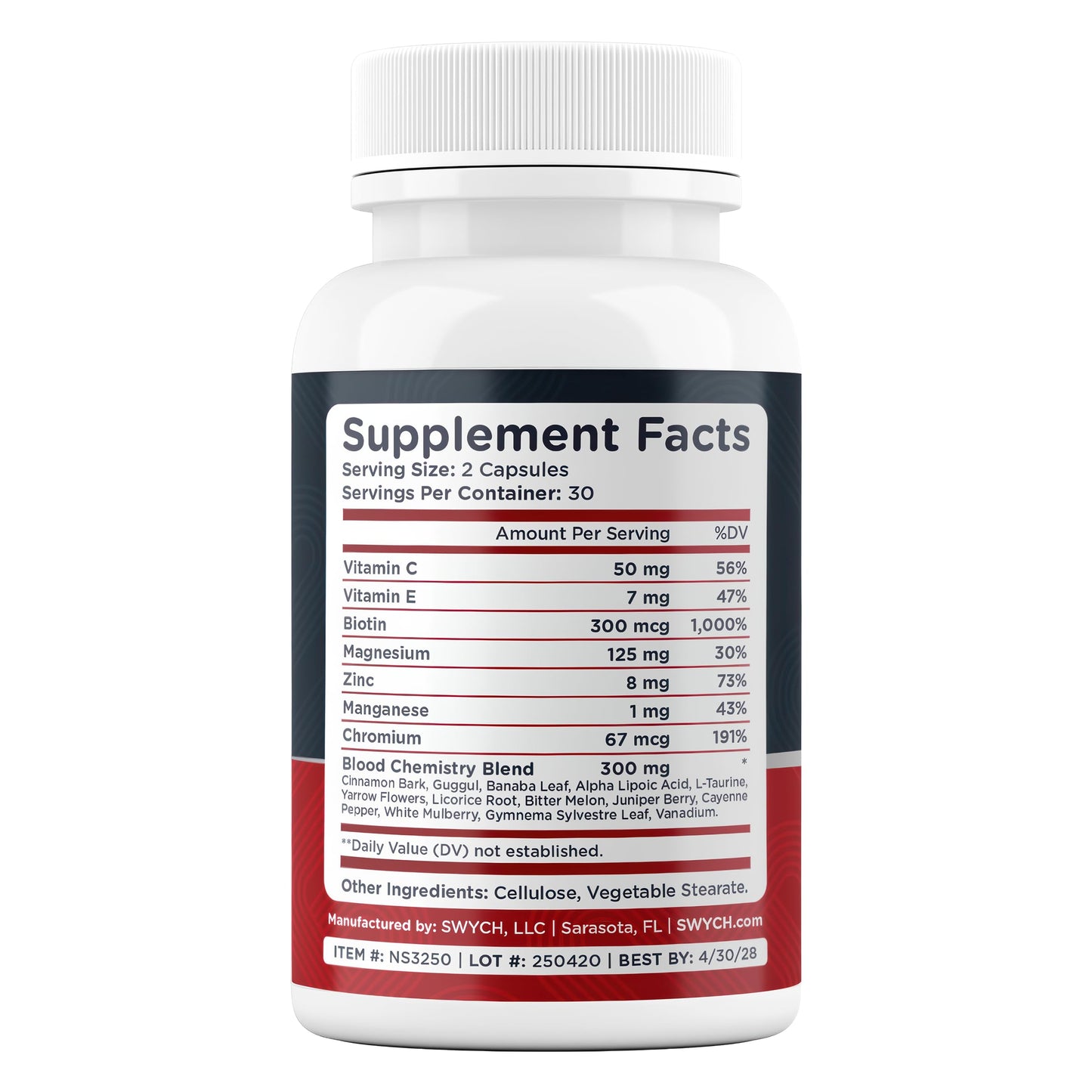 Blood Balance Supplement for Healthy Blood Support, Circulation, Metabolism & Vitality | Energy Formula with Premium Ingredients | Holistic Products to Support Cardiovascular Function – 60 Capsules SWYCH buy supplements Au