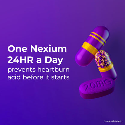 Nexium 24HR Acid Reducer Heartburn Relief Capsules for All-Day and All-Night Protection from Frequent Heartburn, Heartburn Medicine with Esomeprazole Magnesium - 42 Count Nexium buy supplements Au