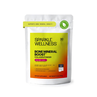Sparkle Wellness FORTIBONE Bioactive Collagen Peptides | Collagen Powder Supplement with Nutra C Buffered Vitamin C for Bone Health | Bone Mineral Boost (Mixed Berry) [30 Serves] Sparkle Wellness buy supplements Au