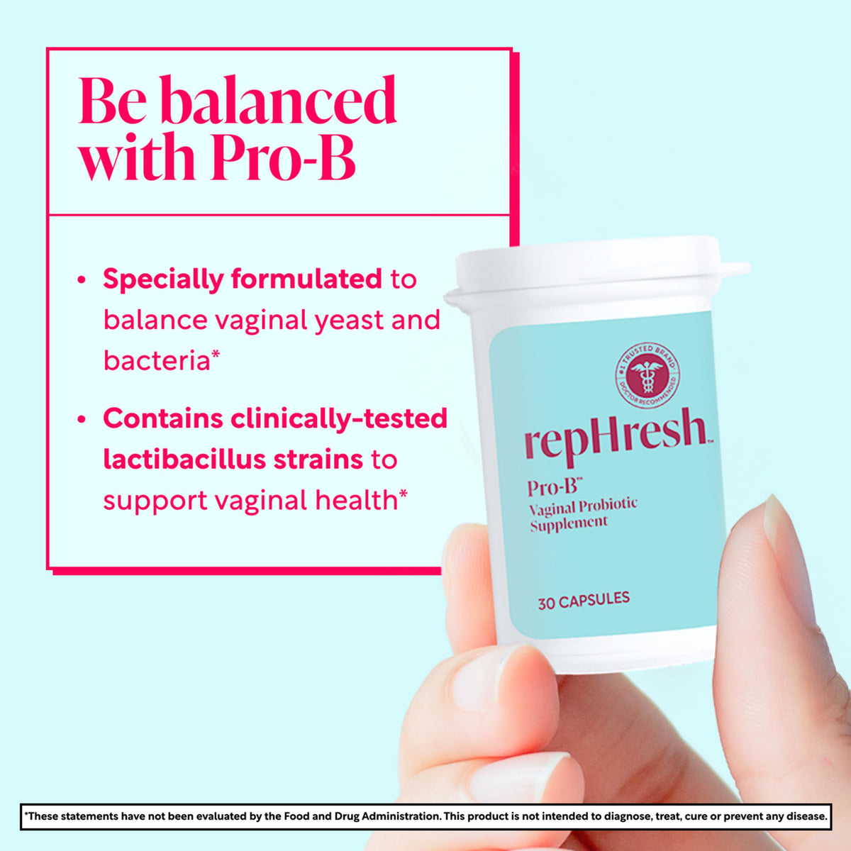 RepHresh Pro-B Women's Probiotic, Probiotic Supplement for Women, 30 Oral Capsules Rephresh buy supplements Au