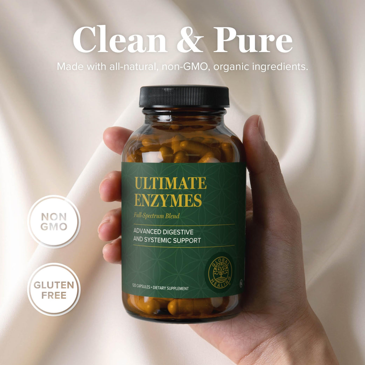 Global Healing - Ultimate Enzymes - Systemic & Digestive Enzymes Supplement for Healthy Digestion, Immune System Boost & Natural Gut Health, Digestive Enzyme for Women & Men, Lipase Global Healing Center buy supplements Au