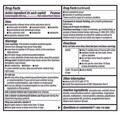Compare to Tylenol Arthritis Pain Active Ingredient. - Member's Mark - Arthritis Pain Reliever, Extended Release, Acetaminophen 650 mg, 400 CapletsQ MEMBER´S MARKBuy Supplements Australia