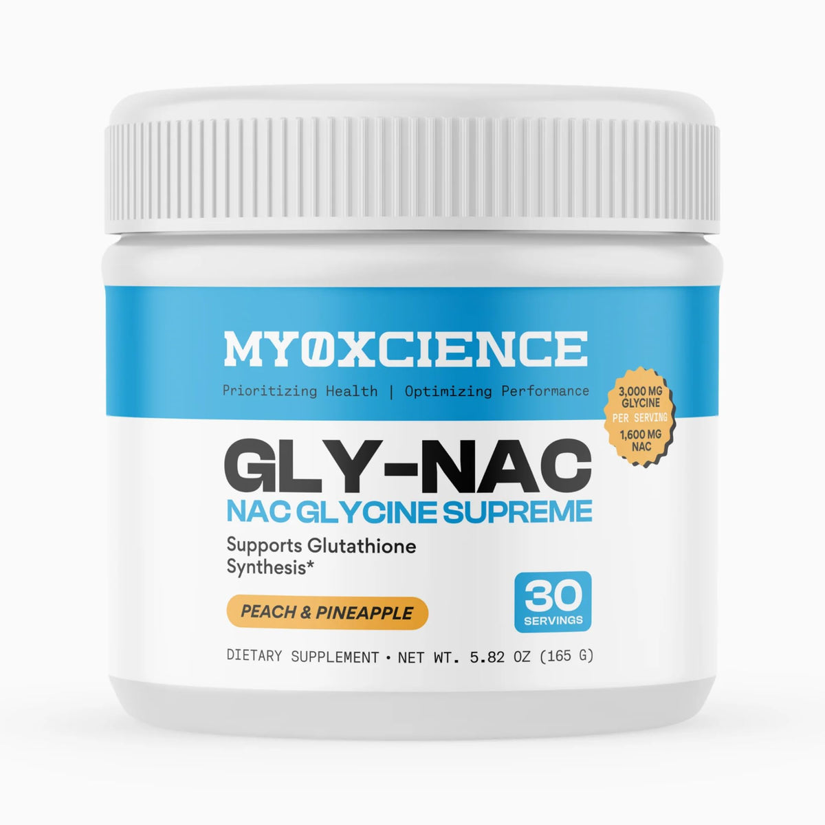 MYOXCIENCE NAC Glycine Supreme | N-Acetyl-L-Cysteine, Glycine, and Taurine Combination (Natural Peach and Pineapple Flavor) (30 Servings) MYOXCIENCE buy supplements Au