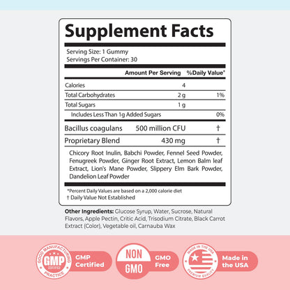 Nature’s NutriWave PrimeBiome Probiotic Gummies – Plant-Based Blend with Inulin, Lion’s Mane, Ginger & More– Non-GMO, No Stimulants, GMP Certified – 30 Gummies, 3 Month Supply Nature’s NutriWaveBuy Supplements Australia