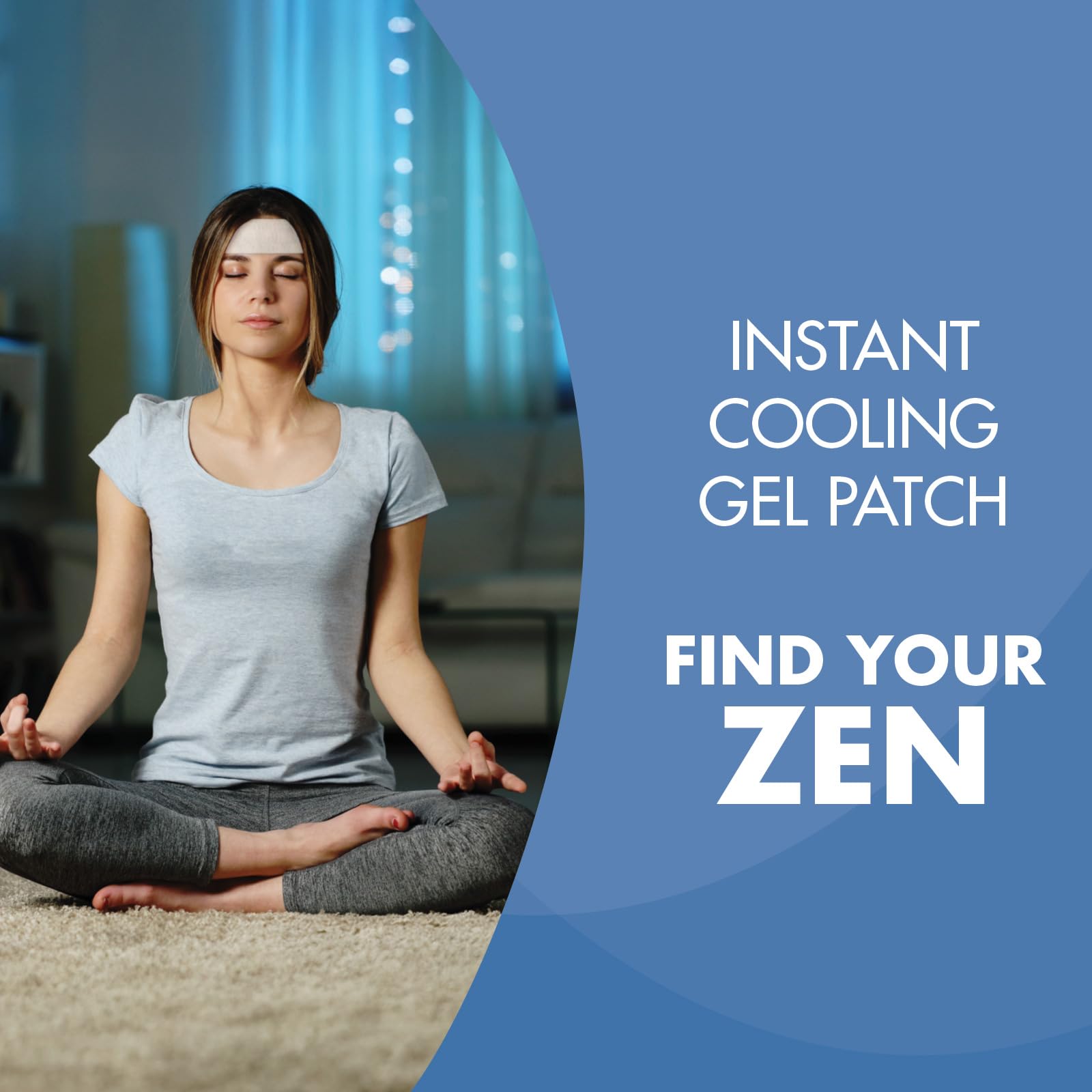 HealthWise Instant Cool Gel Patches | Migraine & Fever Relief | 12-Count | 4.75” x 2” | Soothing Menthol Vapors | Non-Medicated Formula HealthWiseBuy Supplements Australia
