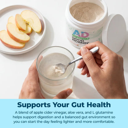 Project AD Life Good Morning Detox and Performance Drink, Naturally Flavored and Formulated with L-GLutamine, Apple Cider Vinegar, and Aloe Vera (24 Servings, Summer Fruits)