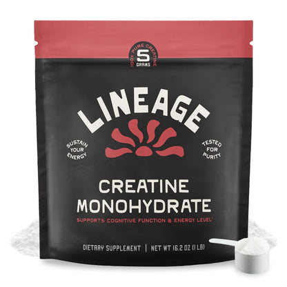 Lineage Provisions Micronized Creatine Monohydrate with Sea Salt - Micronized Creatine Powder for Training & Performance