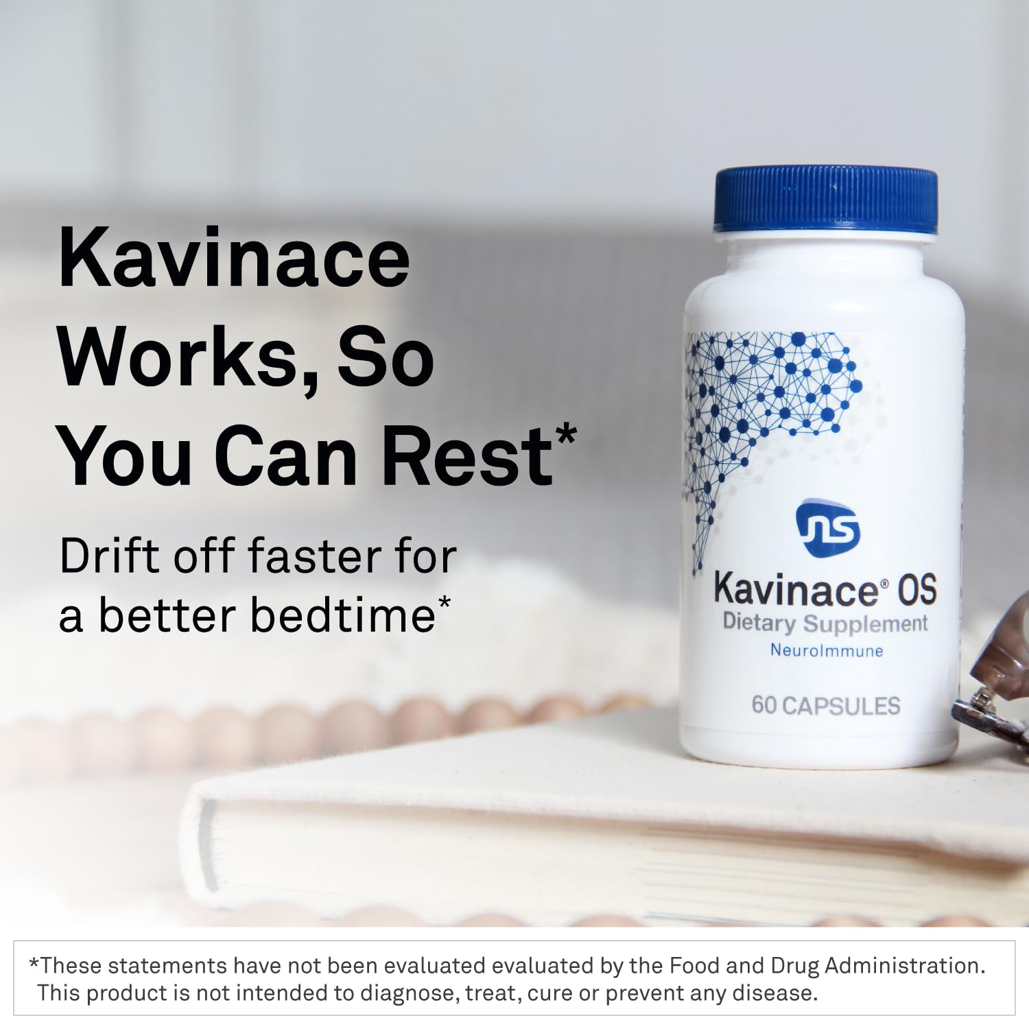 Neuroscience Kavinace OS - Sleep Aid Formula with Melatonin 5mg + L-Theanine - Nighttime Cellular Health Blend for Sleep Efficiency and Immune Support (60 Capsules) NeuroScience buy supplements Au