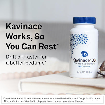Neuroscience Kavinace OS - Sleep Aid Formula with Melatonin 5mg + L-Theanine - Nighttime Cellular Health Blend for Sleep Efficiency and Immune Support (60 Capsules) NeuroScience buy supplements Au