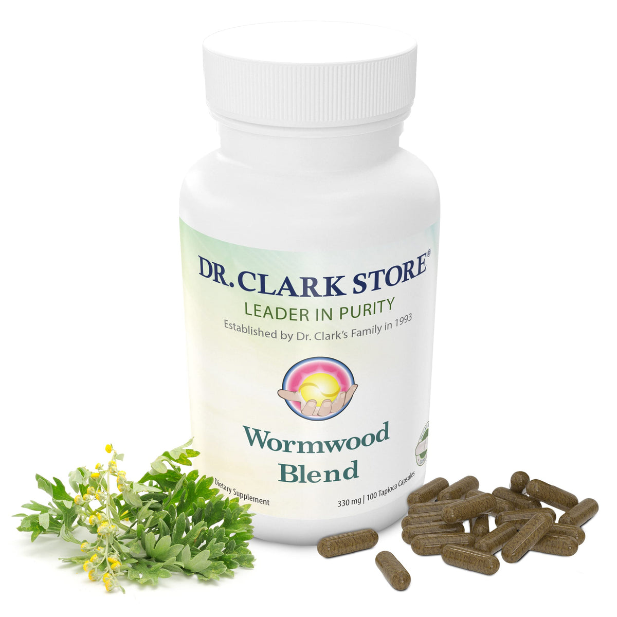 Dr Clark Superblend Wormwood Capsules - Vegetarian 330 mg, 100 Capsules - Wormwood Herb Without Artificial Preservatives, Wormwood Combination with Quassia Dr Clark StoreBuy Supplements Australia