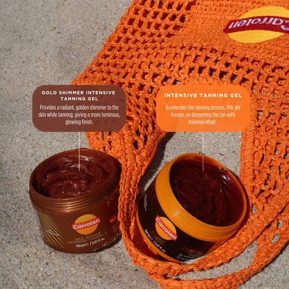 Carroten Intensive Tanning Gel | Browning Tan Accelerator | Non-Greasy, Water-Resistant with Carrot and Coconut Oil