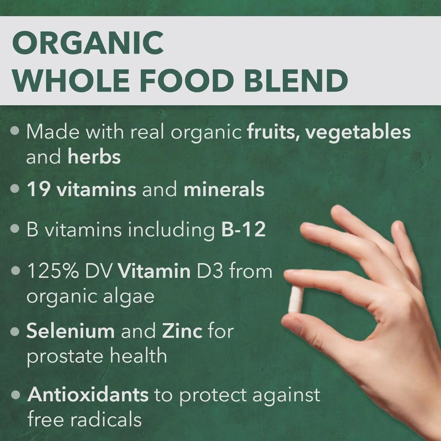 PlantFusion Organic Multivitamin for Women - One Daily Whole Food Blend Women's Multivitamin - Vegan PlantFusion