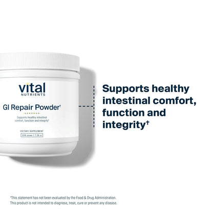 Vital Nutrients GI Repair Powder - Leaky Gut Powder with L Glutamine and Zinc - Digestive Enzyme Supplement to Support Gut Health