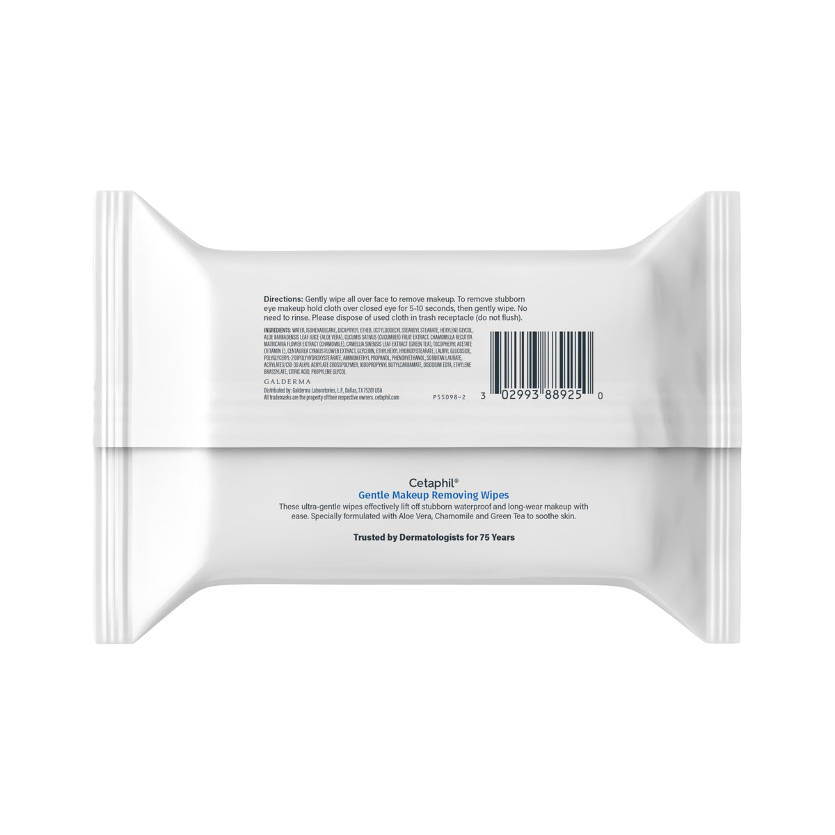 Cetaphil Gentle Makeup Removing Face Wipes, Daily Cleansing Facial Towelettes Gently Remove Makeup