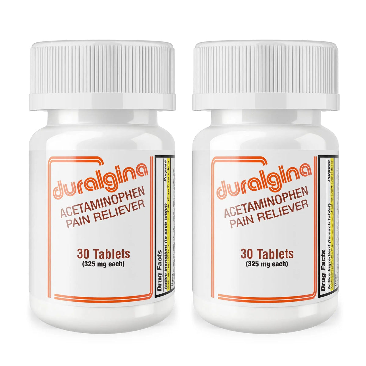 DURALGINA Acetaminophen Tablets | for Headache, Muscle Aches, Menstrual Cramps, Back Pain, Toothaches, Fever Reducer, Fast-Acting, Gentle on Stomach, Safe for Adults and Teens 12+, 30 Count, 2-Pack DURALGINABuy Supplements Australia