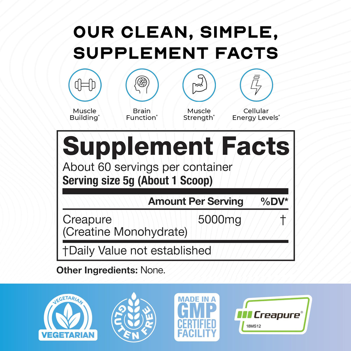 Muscle Feast Creapure Creatine Monohydrate Powder, Vegan Keto Friendly Gluten-Free, Mass Gainer, Muscle Recovery Supplement and Trusted Creatine for Muscle Growth, Creatine Powder, Unflavored, 300g Muscle Feast buy supplements Au