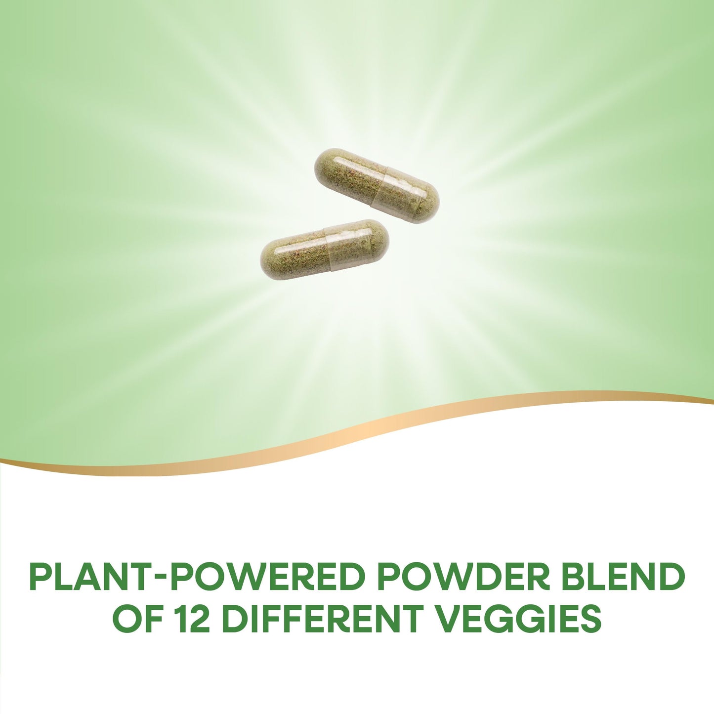 Nature’s Way Garden Veggies, Vegetable Supplement Capsules, Plant-Powered Powder Blend Made with 12 Different Vegetables, Green Superfood Veggie Blend
