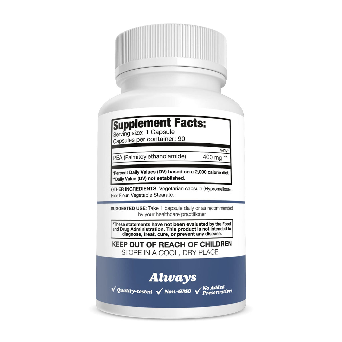Pure Nootropics - Palmitoylethanolamide (Micronized Pea) 400 mg Capsules | 90 Veg Caps Value Pack | Supports Relief from Occasional Discomfort | Supports Immune System Pure NootropicsBuy Supplements Australia