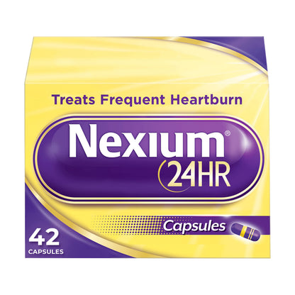 Nexium 24HR Acid Reducer Heartburn Relief Capsules for All-Day and All-Night Protection from Frequent Heartburn, Heartburn Medicine with Esomeprazole Magnesium - 42 Count Nexium buy supplements Au