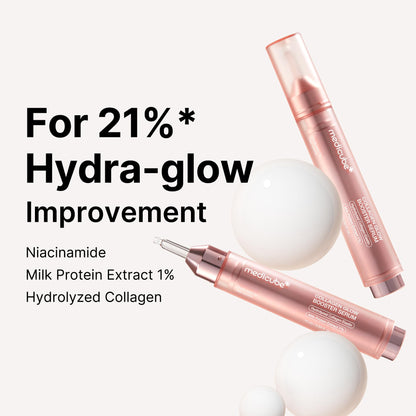 Medicube Collagen Glow Booster Milk Serum - Twist & Click - Radiance & Hydration with Niacinamide, Milk Protein Extract, Hydrolyzed Collagen