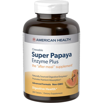 American Health Products Super Papaya Enzyme Plus 360 Tablets