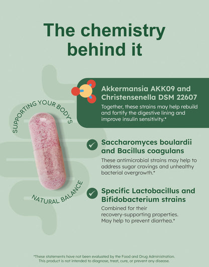 GutRx Balance – Probiotics for Women & Men with Akkermansia Probiotic & Christensenella, GLP-1 Alternative for Gut Health with Lactobacillus Plantarum,