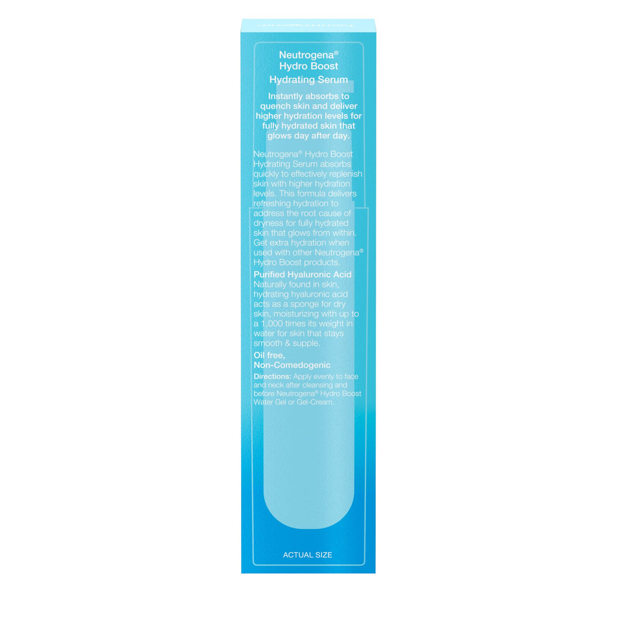 Neutrogena Hydro Boost Hydrating Hyaluronic Acid Face & Neck Serum, Fast-Absorbing