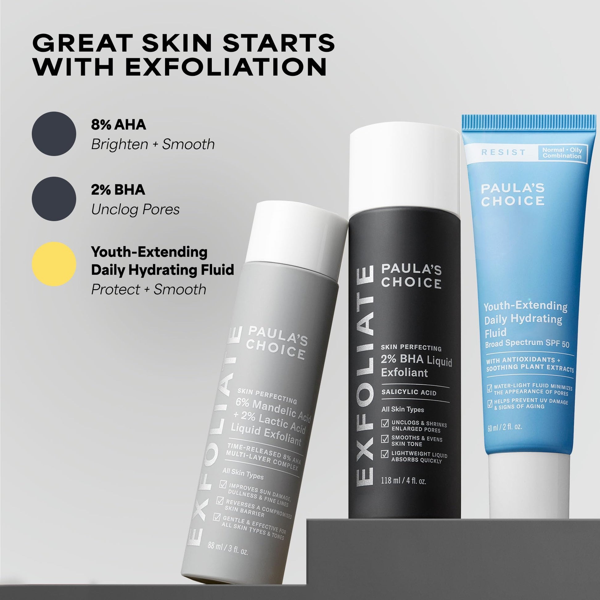 Paula's Choice RESIST Daily Hydrating Fluid Face Moisturizer with SPF 50 Sunscreen, Face Sunscreen for Oily Skin, Chamomile & Vitamin E, UVA/UVB Protection, Fragrance-Free, TSA Friendly, 2 Fl Oz Paula's ChoiceBuy Supplements Australia