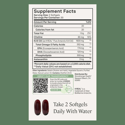 Stonehenge Health Dynamic Krill Oil 1600mg – Triple Strength Antarctic Omega-3 Supplement with EPA, DHA, Phospholipids & 2mg Astaxanthin – Supports Heart, Brain, Skin, Joint & Eye Health – 60 Softgels Stonehenge Health buy supplements Au