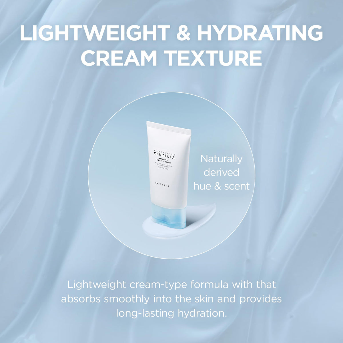 SKIN1004 Hyalu-Cica Moisture Cream, Face Moisturizer with Hyaluronic Acid, Centella Cream for Deep Hydration, Lightweight Nourishing