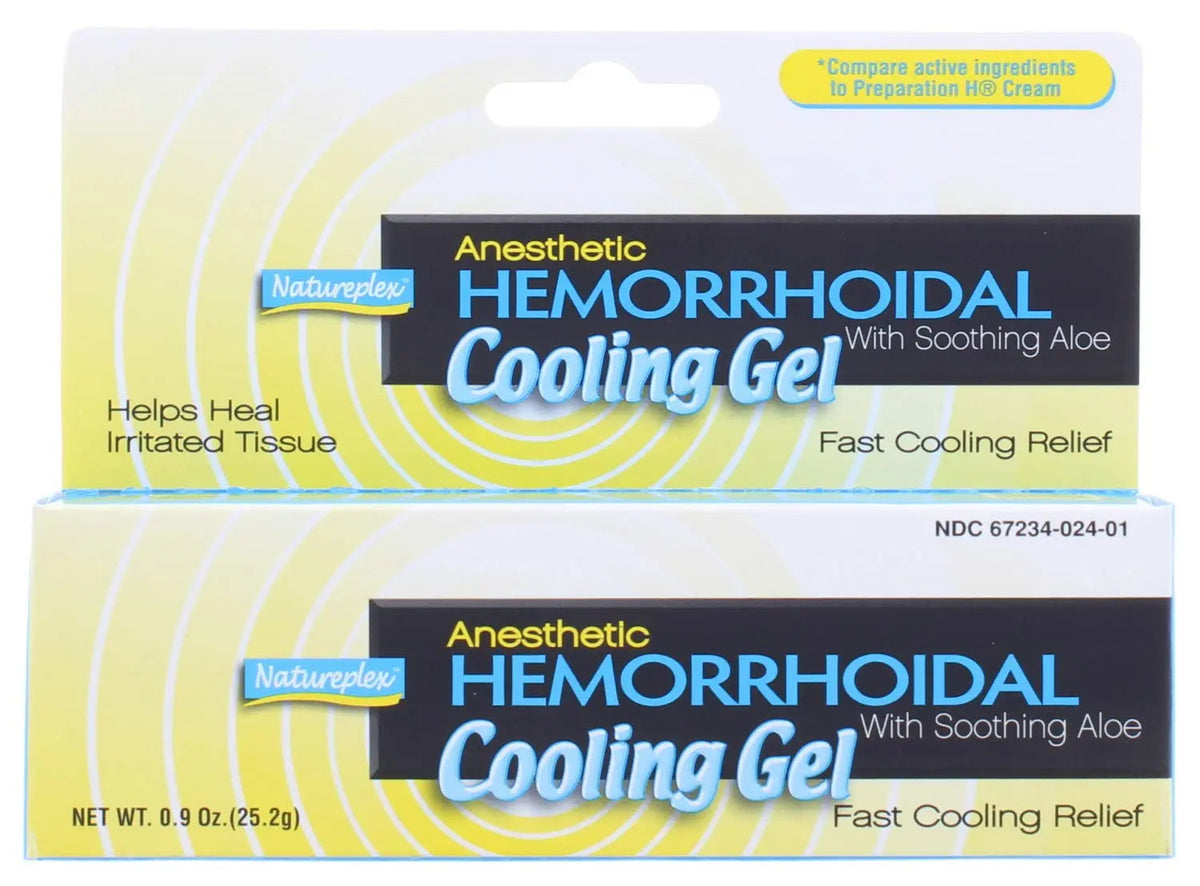 Natureplex Anesthetic Hemorrhoidal Cooling Gel 0.9 oz (2 Pack) – Witch Hazel & Phenylephrine, Soothing Aloe Formula for Temporary Itching, Burning & Swelling Relief - Made in USA NatureplexBuy Supplements Australia