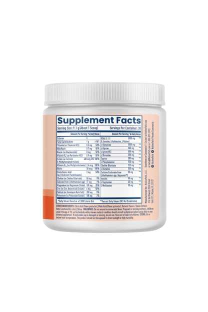 NativePath Hydrate, Zero Sugar, Electrolytes Powder with BCAAs, Peach Mango Hydration, Keto & Paleo Friendly, 30 Servings