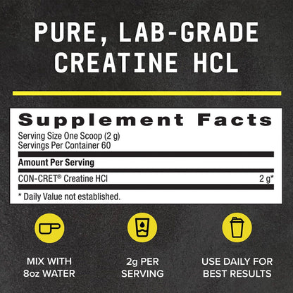 BEYOND RAW Creatine HCl Powder, Science Backed, Lab Grade, Creatine for Women & Men, Muscle Strength, Energy Production, Athletic Performance, Cognitive Support,