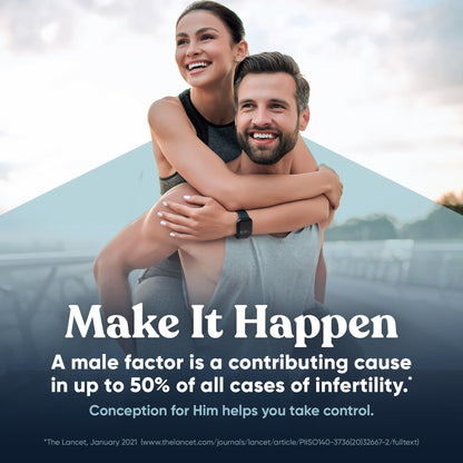 Eu Natural Conception for Him - Male Fertility Supplements with Ashwagandha, Folate & Zinc - Sperm Count, Motility & Strength Support - Fertility Support for Men, 60 Vegetarian Capsules Eu NaturalBuy Supplements Australia