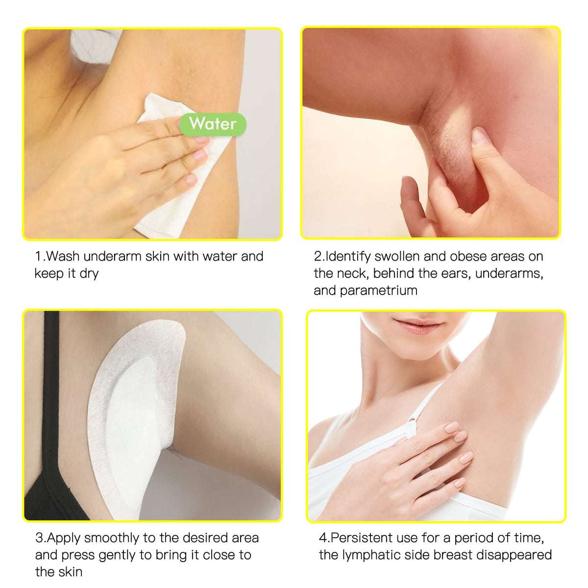 BXQJRJ 24Pcs/Box Herbal Lymph Nodes Patch,Lymphatic Drainage Patch/Patches,Herbal Lymphatic Drainage Care Patch,Neck Lymph Nodes Patch, Lymphatic Massage for Men and Women BXQJRJ buy supplements Au