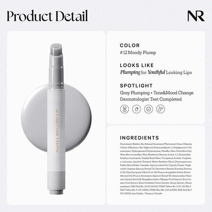 Nature Republic HONEY MELTING LIP PLUMPING (12 GRAY) SOFT LIP STICK Moody Plump