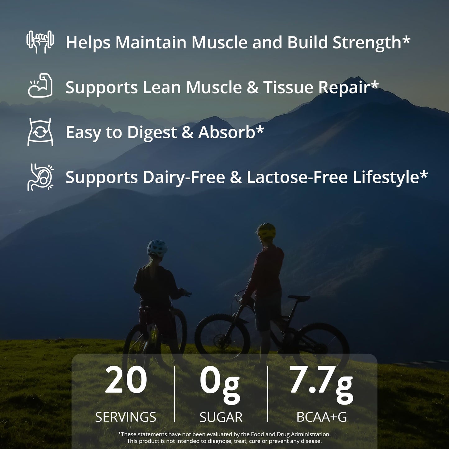 MRM Nutrition Egg White Protein - Sugar Free Vanilla Flavored Powder, 23g Fat-Free Protein with Digestive Enzymes, Free of Dairy, Gluten, and Soy, High Biological Value - 20 Servings