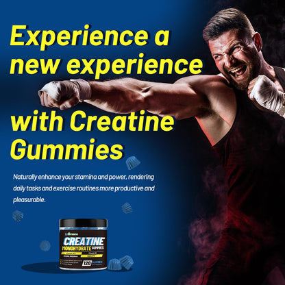 inGreens Creatine Monohydrate Gummies 6g per Serving, Sugar Free Creatine Supplements for Men & Women, Chewable Creatine for Muscle Growth, Strength, Energy