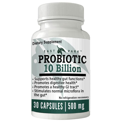 East Park Research d-Lenolate Probiotic Supplement | Probiotic 10 Billion CFUs Supports Gut & Digestive Health | Dietary Supplement Probiotics