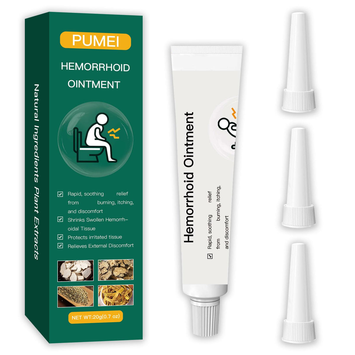 Pumei Hemorrhoid Cream,Herbal Hemorrhoid Ointment,Massage Hemorrhoids Ointment,for Men and Women Herbal Hemorrhoids Cream PumeiBuy Supplements Australia