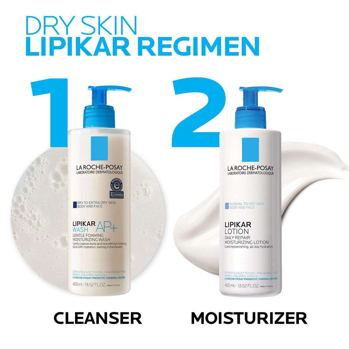 La Roche-Posay Lipikar Body Lotion Daily Repair Moisturizing Cream, Fragrance Free Body