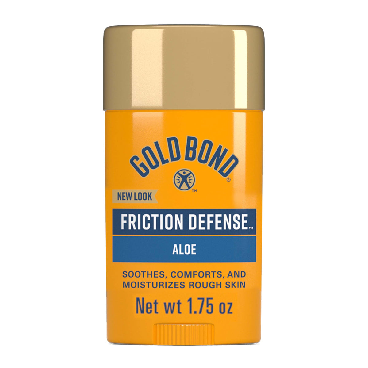 Gold Bond Friction Defense Stick, Anti Chafing Stick with Aloe to Soothe, Comfort & Moisturize Chafed Skin, 1.75 oz.