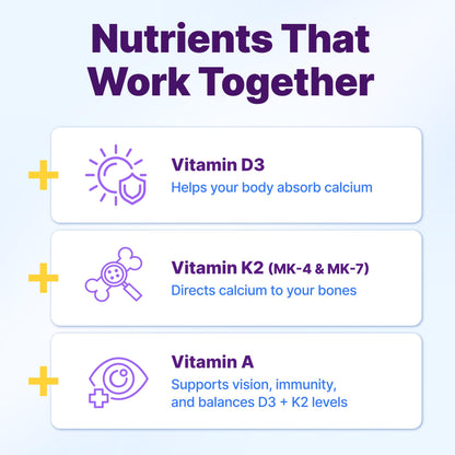 InnovixLabs Vitamin D3 K2-5000 IU Vitamin D3 Plus 600 mcg Vitamin K2 MK4 and MK7 for Max Calcium Absorption, Supports Bone, Immune, Heart Health