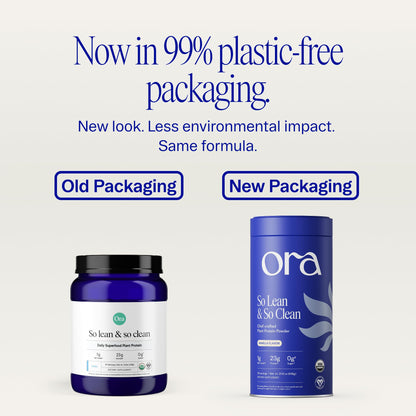 Ora Organic Plant-Based Protein Powder - 23g Protein for Women and Men - Vanilla Flavor 20 Servings, Vegan, Clean Protein