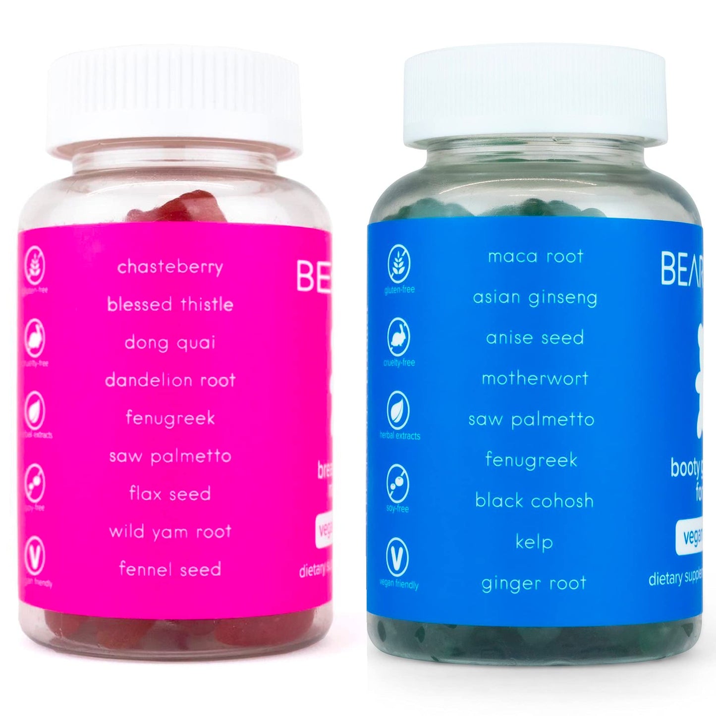 BEARVANA Top & Peach Support Combo Pack Multivitamin Gummies for Women | Includes Herbal Extracts & Essential Vitamins