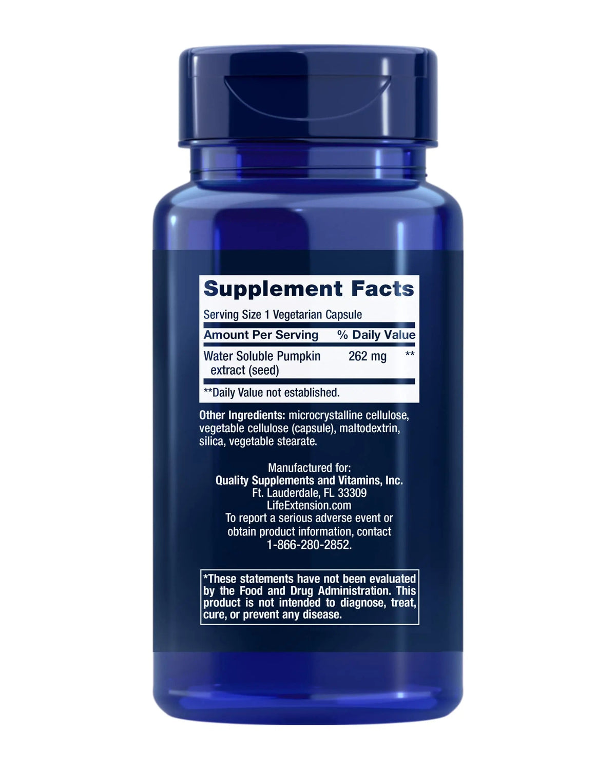 Life Extension Water-Soluble Pumpkin Seed Extract, Promotes Prostate & Urinary Tract Health, Bladder Health Support, Men, Women, Gluten-Free, Non-GMO, Vegetarian, 60 Capsules Life ExtensionBuy Supplements Australia