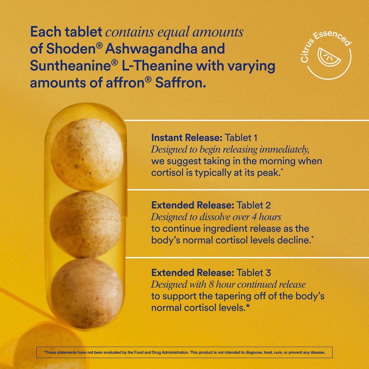 Ritual Stress Relief Supplement - Ashwagandha, L-Theanine, & Saffron - Helps Reduce Stress, Manage Cortisol, Promotes Calm, Relaxation* - All Day Support* - Vegan - Citrus - 30 Capsules - 30 Servings Ritual buy supplements Au