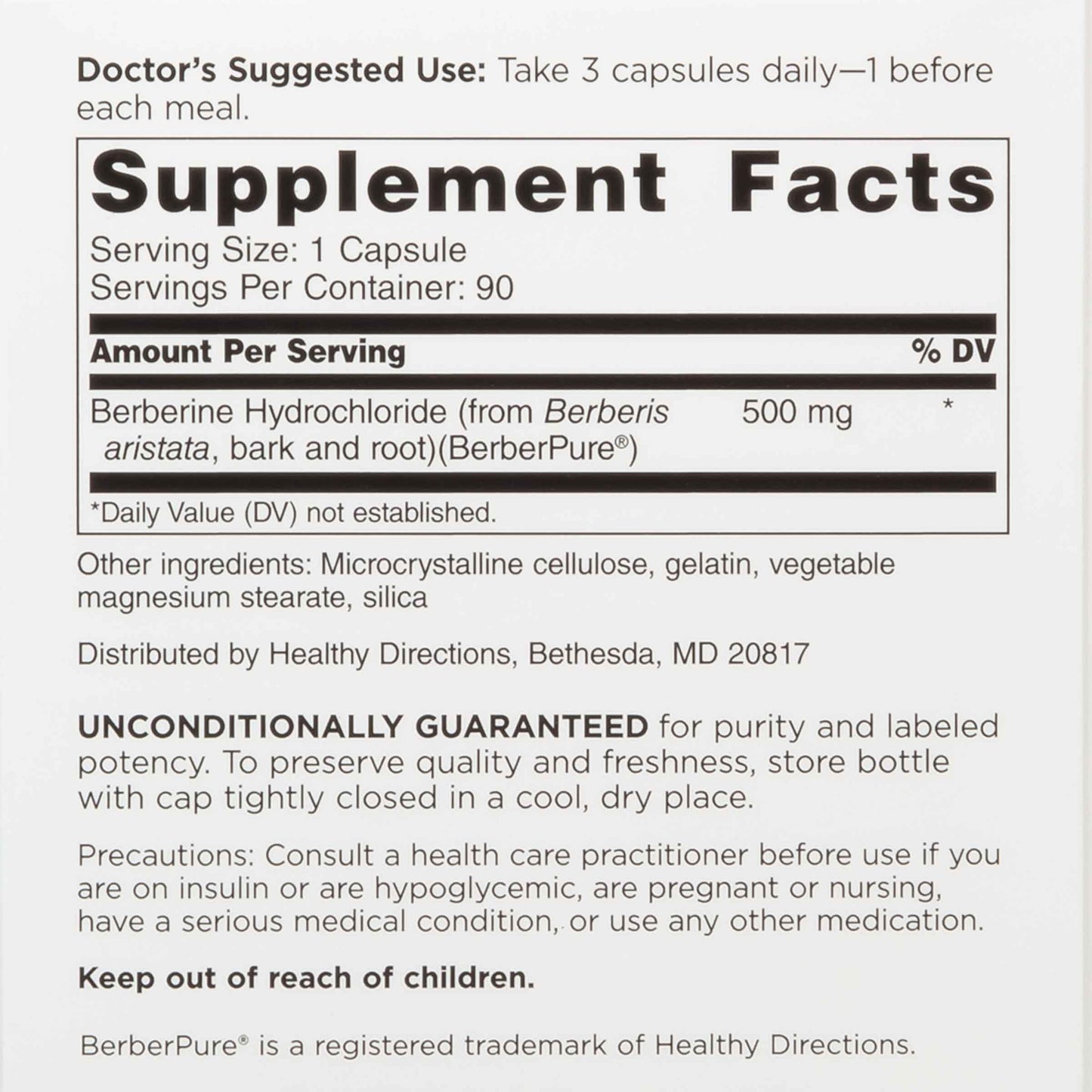 DOCTORS' PREFERRED Clinical Grade Supplement - Doctor Formulated | 1500 mg per Daily Serving | 90 Count