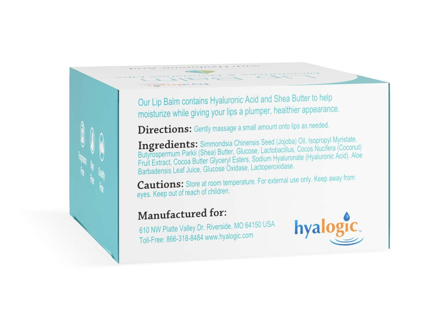 Hyalogic Episilk Hydrating Lip Balm w/Hyaluronic Acid | Dry Lips | Natural Moisturizing Lip Balm